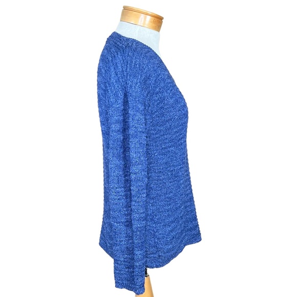 Calvin Klein Jeans Women’s Stretchy Ribbed Textured Denim Look V-Neck Sweater S - Picture 8 of 10